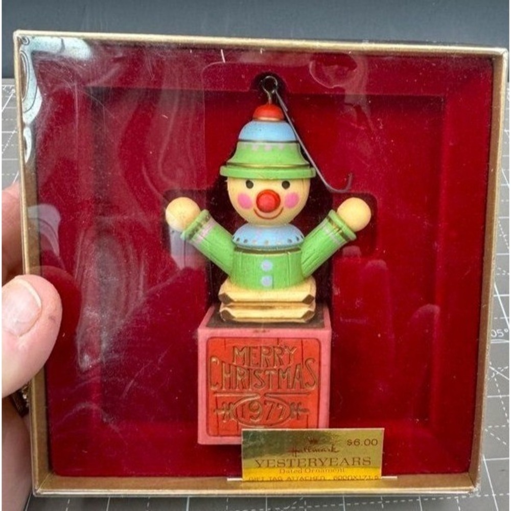 Vintage Hallmark Christmas Ornament Jack in the Box Yesteryears Original Box
